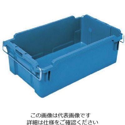 三菱ケミカル ヒシ コンテナ(取手付) 青 K-37 B 1個 106-0484（直送品）