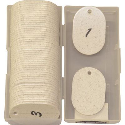光 クロークチケット用 ナンバーチケット 白 1~50 KF70-1 1箱(50枚) 215-4286（直送品）