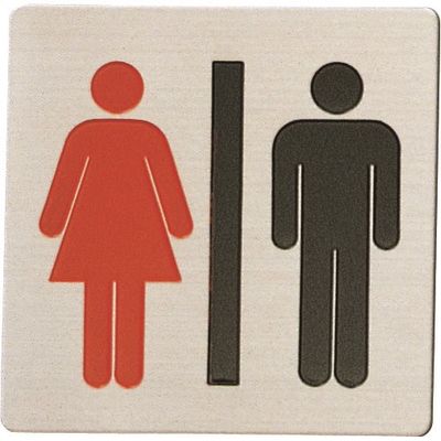 光 ステンレスサインプレート 男女マーク FS893-33 1枚 225-3813（直送品）