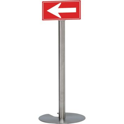 テラモト 誘導パネル(ベルパー用)ブラック/赤 150×300mm OT-553-174-7 1台 130-8743（直送品）