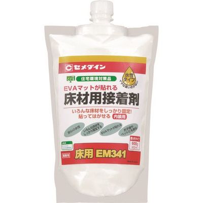 セメダイン 床材用接着剤 床用EM341(ピールアップタイプ) 600g AE-137 12袋（直送品）
