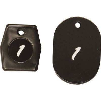 光 クロークチケット 黒 1~50 KF970-3 1箱(50組) 215-7478（直送品）