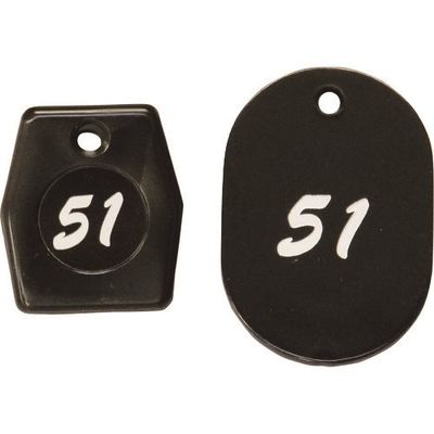 光 クロークチケット 黒 51~100 KF971-3 1箱(50組) 215-4322（直送品）
