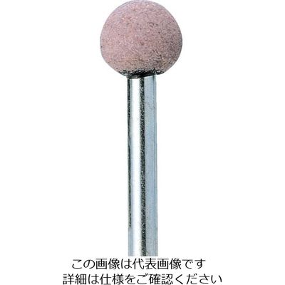 柳瀬 ヤナセ ビトリファイド軸付砥石 PA(ピンク) 球 13x3 #80 P13B 1セット(10本) 812-5532（直送品）