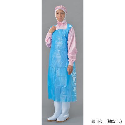 ホワイトマックス ディスポエプロン ブルー E-8D 1箱(120枚) 2-7298-12（直送品）