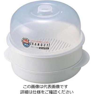 エンテック 電子レンジ容器 レンジスチーマー(丸)Rー103 61-6573-11 1個（直送品）
