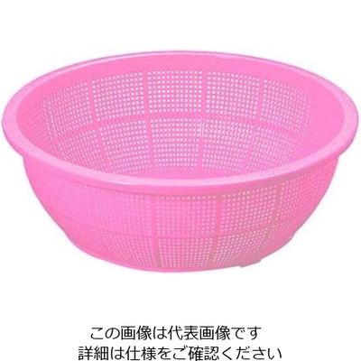 池田プラスチック販売 イケダ DX丸 ザル(ピンク)#650 61-6583-16 1個（直送品）