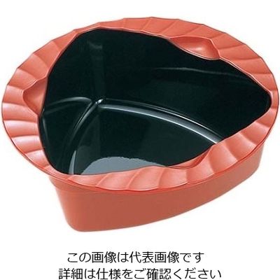 イケダ 耐熱ABS トライアングルトライ 深皿 外朱 15cm 61-6584-33 1個（直送品）