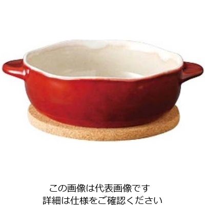 キントー ほっくり 丸グラタン 赤 34321 61-6595-06 1個（直送品）