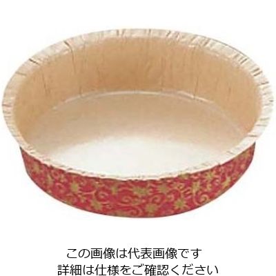 天満紙器 リーフ柄 サーキュラーカップ(100枚入)Pー103 61-6693-03 1組(100枚)（直送品）