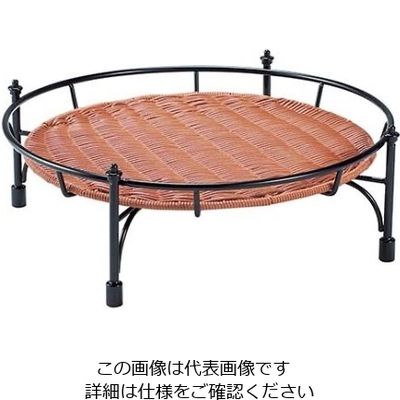 シンドー 積み重ねスタンド丸 DS514 高 ブラウン 61-6702-94 1個（直送品）