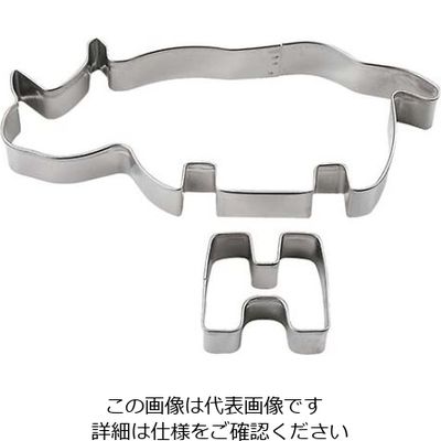 タイガークラウン 18ー8 ZOOクッキー型 サイ No.1980 61-6698-04 1個（直送品）