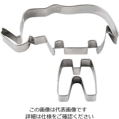タイガークラウン 18ー8 ZOOクッキー型 ゾウ No.1983 61-6698-07 1個（直送品）