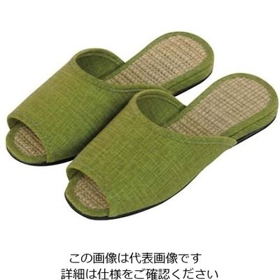 アズワン ノンスリップ スリッパ 麻ジュート 1546 グリーン 61-6726-89 1足（直送品）