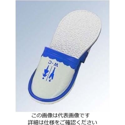 江部松商事 スリッパ 前閉じ Sー1290T M ブルー(08) 61-6727-22 1足（直送品）
