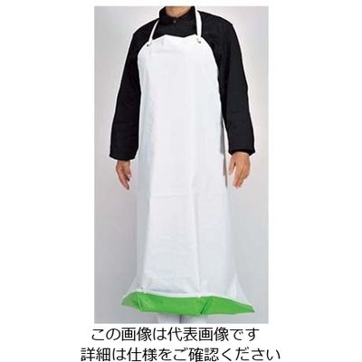 江部松商事 抗菌前掛ガードロン 共紐 M 白/緑 61-6731-02 1個（直送品）