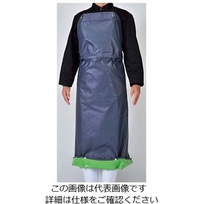 江部松商事 抗菌フィット前掛ガードロン S 紺/緑 61-6731-07 1個（直送品）
