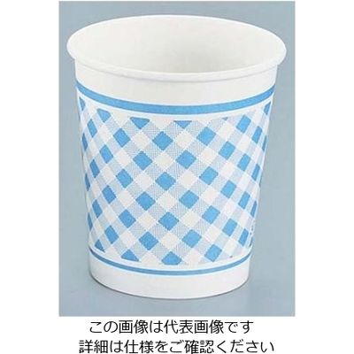 佐藤トレーディング ペーパーカップ 7オンス チェック柄(50個入) 61-6739-85 1組(50個)（直送品）