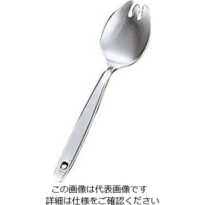 サクライ 18ー8 抗菌 先割 給食スプーン 穴明 61-6764-53 1個（直送品）