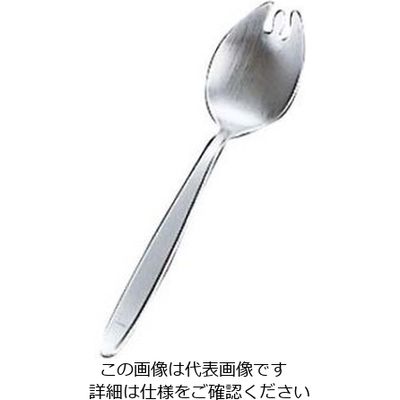 サクライ 18ー8 抗菌 先割 給食スプーン 穴無 61-6764-52 1個（直送品）