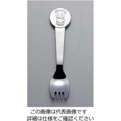 江部松商事 ステンレス パンダ お子様フォーク兼用スプーン 61-6765-72 1個（直送品）