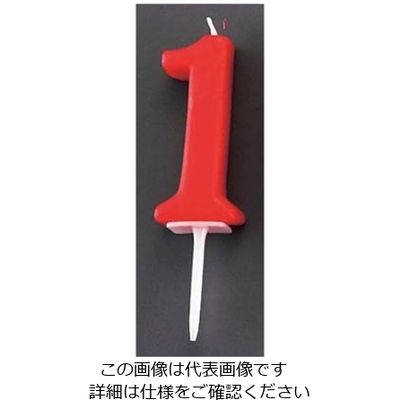 江部松商事 ナンバーキャンドル パステル(10入)1番 B7501ー07ー01RE 61-6773-56 1組(10個)（直送品）