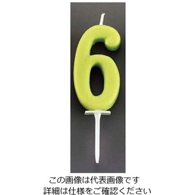 江部松商事 ナンバーキャンドル パステル(10入)6番 B7501ー07ー06LG 61-6773-61 1組(10個)（直送品）
