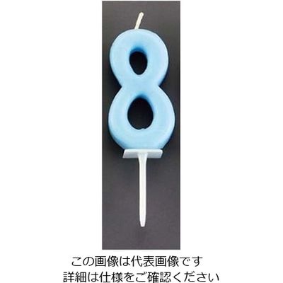 江部松商事 ナンバーキャンドル パステル(10入)8番 B7501ー07ー08SK 61-6773-63 1組(10個)（直送品）