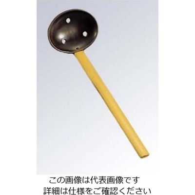萬洋 田舎塗杓子 穴明 大 70×86×230 27ー604L 61-6786-44 1個（直送品）