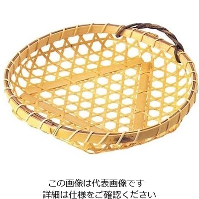 萬洋 竹製 盛カゴ 小 18ー113 φ130×H25 61-6776-65 1個（直送品）