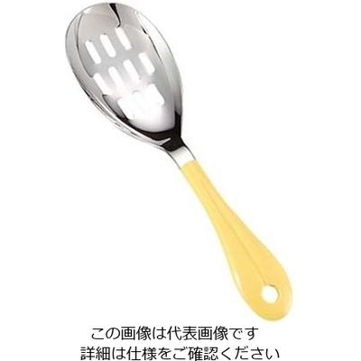 ワダコーポレーション 18-8 楽らく サーバー 穴明き イエロー 61-6787-22 1個（直送品）