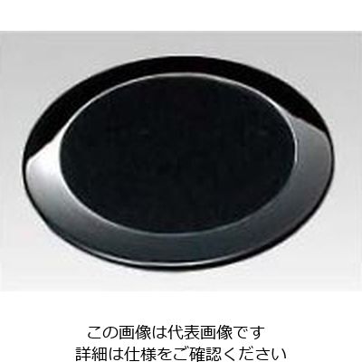 江部松商事 和風 月見 コースター 黒/内黒 61-6807-55 1個（直送品）