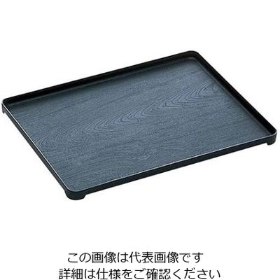 蝶プラ工業 木がら盆 黒 3930(390×300)PP製 61-6812-53 1個（直送品）