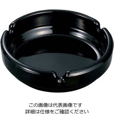二ノ宮クリスタル ガラス 灰皿 110 ブラック 61-6817-04 1個（直送品）