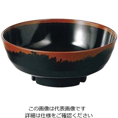 エンテック メラミン和食器 長次郎窯 丼 ANー72 大 B内黒 61-6835-43 1個（直送品）