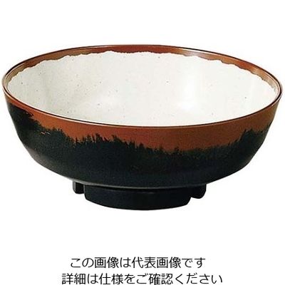 エンテック メラミン和食器 長次郎窯 丼 ANー72 大 W内白 61-6835-44 1個（直送品）