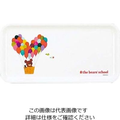 関東プラスチック工業 お子様食器 くまのがっこう 長角トレイ Mー30J 61-6837-21 1個（直送品）