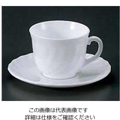 アズワン トリアノン カップ&ソーサー 67530 280ml φ93 61-6833-11 1個（直送品）
