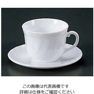 アズワン トリアノン カップ&ソーサー E8845 220ml φ87 61-6833-10 1個（直送品）