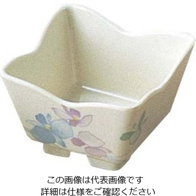 エンテック メラミン和食器 すみれ 花型角小鉢 小 VOー86 61-6833-89 1個（直送品）