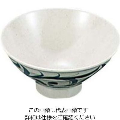 エンテック メラミン和食器 捻唐草 飯茶椀 HKー4 61-6834-49 1個（直送品）