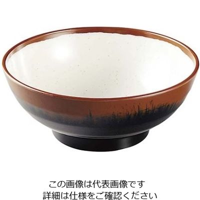 エンテック メラミン和食器 長次郎窯 そば丼 ANー70 特大 W内白 61-6835-50 1個（直送品）