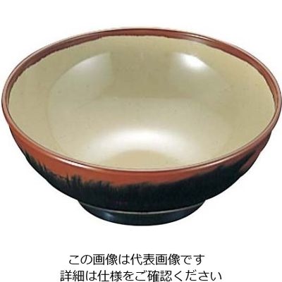 エンテック メラミン和食器 長次郎窯 そば丼 ANー65 大 G内若草 61-6835-51 1個（直送品）
