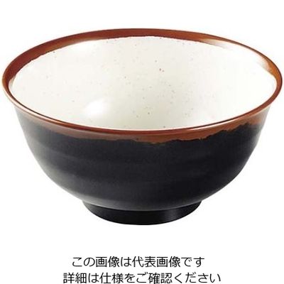 エンテック メラミン和食器 長次郎窯 羽反り丼 ANー60 大 W内白 61-6835-59 1個（直送品）