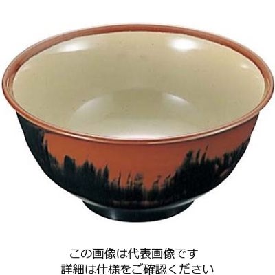 エンテック メラミン和食器 長次郎窯 羽反り丼 ANー59 小 G内若草 61-6835-60 1個（直送品）