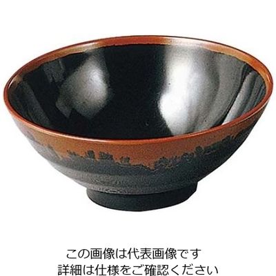 エンテック メラミン和食器 長次郎窯 小丼 ANー63 B内黒 61-6835-64 1個（直送品）
