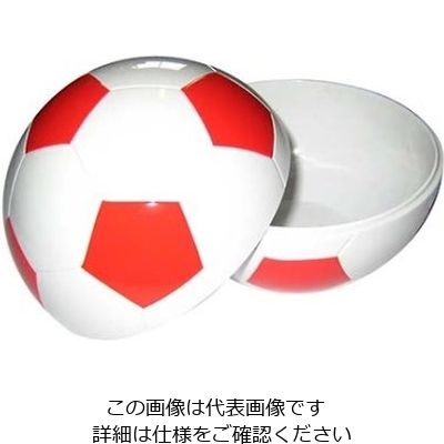 江部松商事 お子様ランチ皿 サッカーボール 小(仕切なし)レッド 61-6836-65 1個（直送品）
