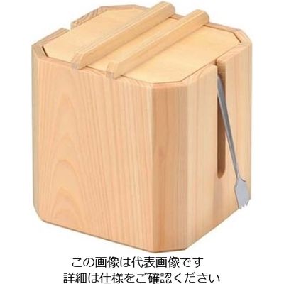 江部松商事 木製ガリ入れ(中合・トング付)大 Wー708 61-7869-31 1個（直送品）