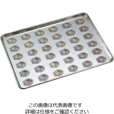 千代田金属工業 シリコン加工 貝形マドレーヌ型 天板 小(36ケ取) 61-7930-74 1個（直送品）