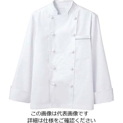 アズワン コックコート 6-971 白/グレー 3L 61-7967-50 1個（直送品）